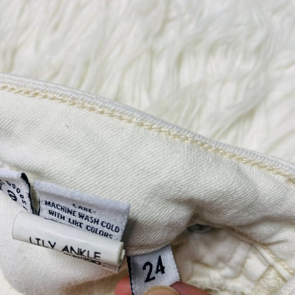 ÉTICA Lily Ankle Skinny Jeans Light Wash Cream Women's Size 24 - Picture 11 of 16